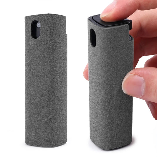 2 In 1 Phone Screen Cleaner Spray Bottle & Microfiber Cleaning Cloth Mini Portable Tablet Mobile PC Screen Polishing Cleaner Set