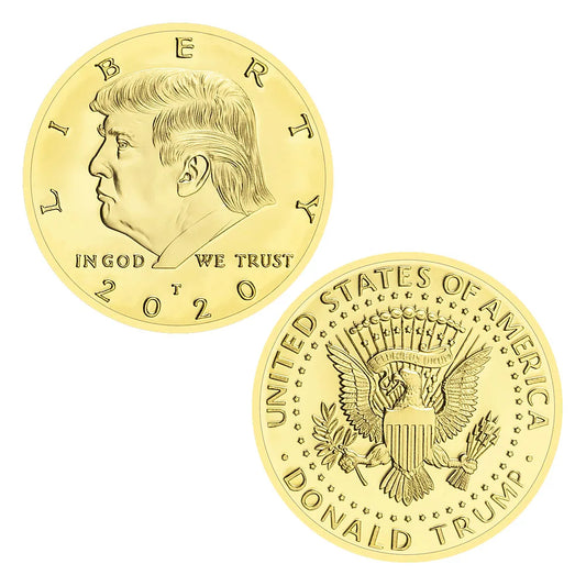 President of United States Donald Trump Collectible Gold Plated Souvenir Coin Liberty In God We Trust Commemorative Coin